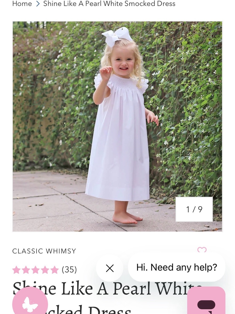 White Smocked Dress